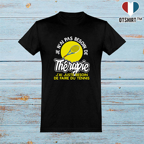  T shirt homme thérapie tennis