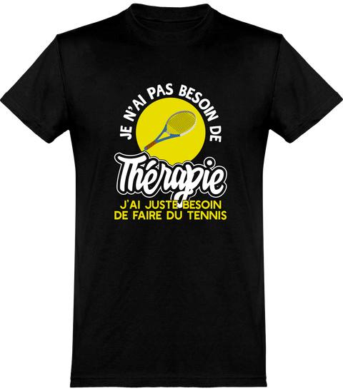  T shirt homme thérapie tennis