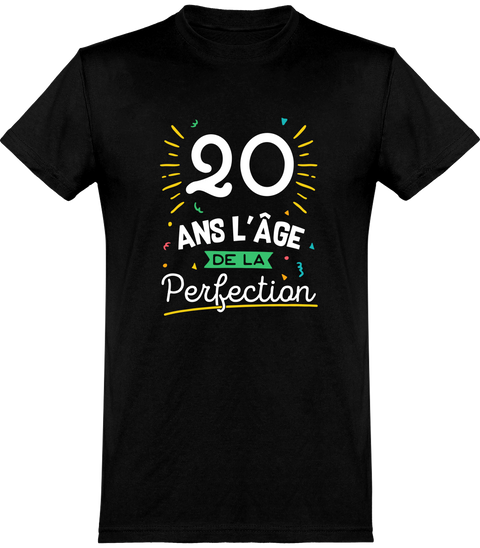 Cadeau homme T shirt homme 20 ans la perfection –