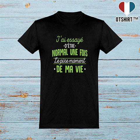  T shirt homme j'ai essayé d'être normal