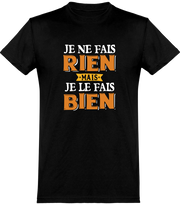  T shirt homme je ne fais rien