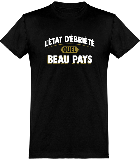  T shirt homme l'état d'ébriété