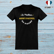  T shirt homme le meilleur agent d'accueil au monde