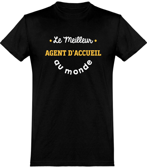  T shirt homme le meilleur agent d'acceuil au monde