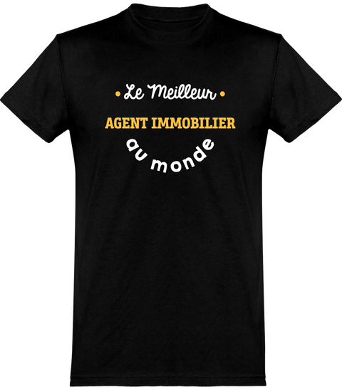  T shirt homme le meilleur agent immobilier au monde