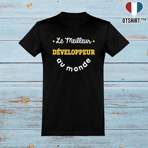  T shirt homme le meilleur développeur au monde