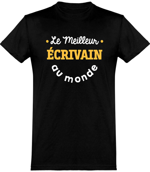  T shirt homme le meilleur écrivain au monde