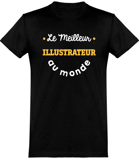  T shirt homme le meilleur illustrateur au monde
