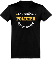  T shirt homme le meilleur policier au monde
