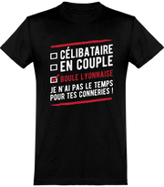  T shirt homme célibataire en couple boule lyonnaise