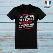  T shirt homme célibataire en couple capoeira