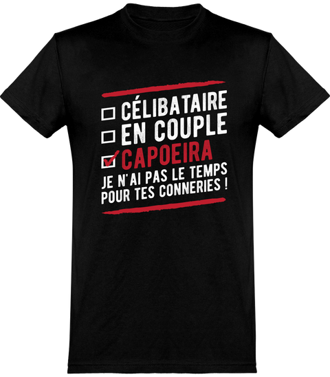  T shirt homme célibataire en couple capoeira