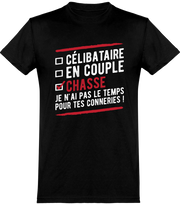  T shirt homme célibataire en couple chasse