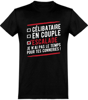  T shirt homme célibataire en couple escalade