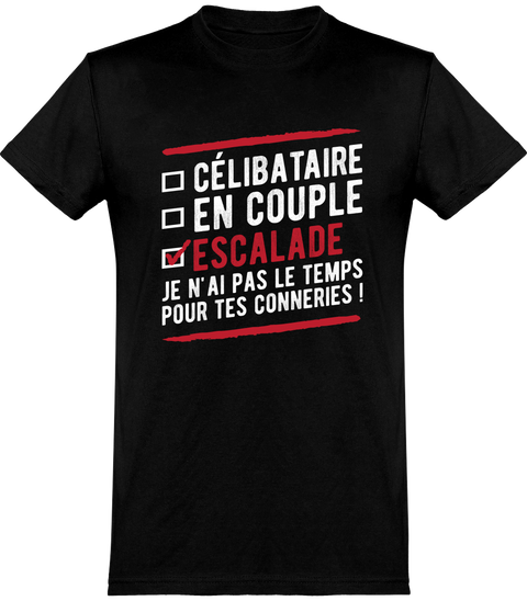  T shirt homme célibataire en couple escalade