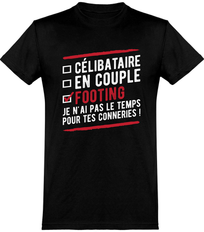  T shirt homme célibataire en couple footing