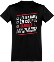  T shirt homme célibataire en couple handball