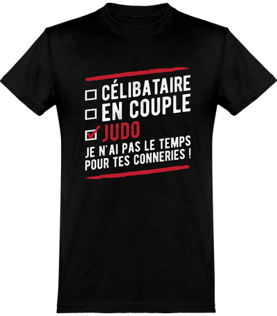  T shirt homme célibataire en couple judo