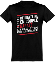  T shirt homme célibataire en couple karaté