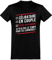  T shirt homme célibataire en couple pêche sous marine