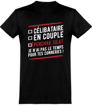  T shirt homme célibataire en couple penchat silat