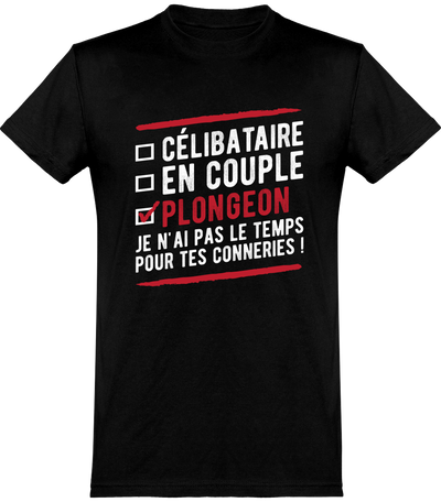  T shirt homme célibataire en couple plongeon