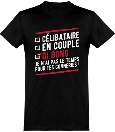  T shirt homme célibataire en couple qi gong