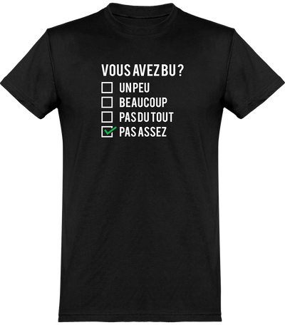  T shirt homme vous avez bu? un peu beaucoup...