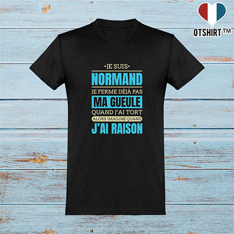  T shirt homme j ai raison je suis normand