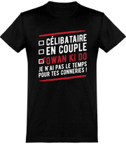  T shirt homme célibataire en couple qwan ki do