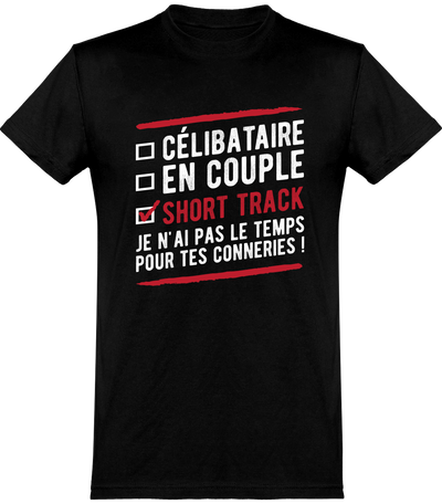  T shirt homme célibataire en couple short track