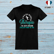  T shirt homme thérapie ski
