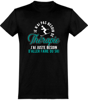  T shirt homme thérapie ski