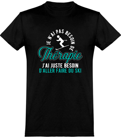  T shirt homme thérapie ski
