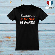  T shirt homme je me lève de bonheur