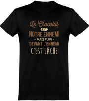  T shirt homme le chocolat est notre ennemi