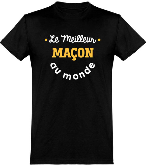  T shirt homme le meilleur maçon au monde