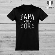  T shirt homme papa en or 2