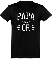  T shirt homme papa en or