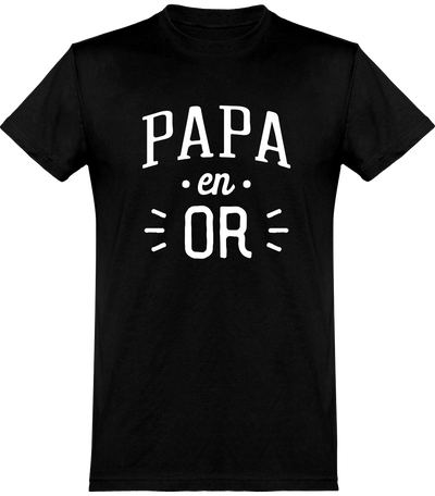  T shirt homme papa en or