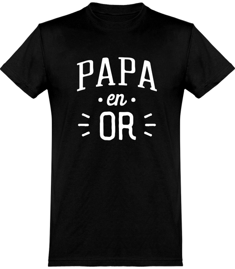  T shirt homme papa en or