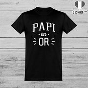  T shirt homme papi en or