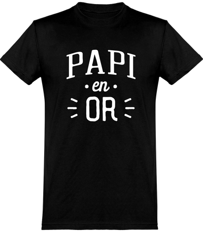  T shirt homme papi en or