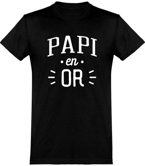  T shirt homme papi en or