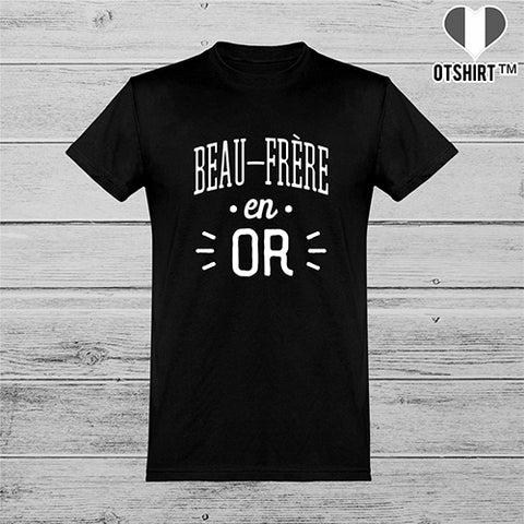  T shirt homme beau-frère en or