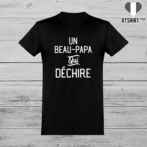  T shirt homme un beau-papa qui déchire