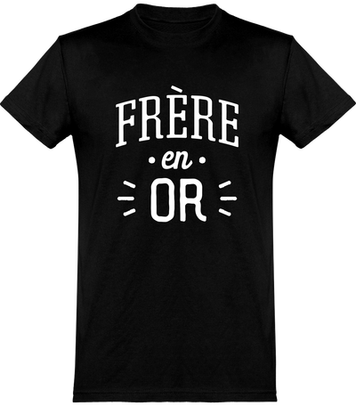  T shirt homme frère en or