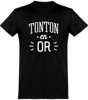  T shirt homme tonton en or