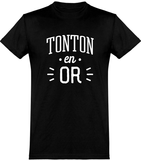  T shirt homme tonton en or