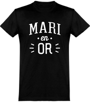  T shirt homme mari en or